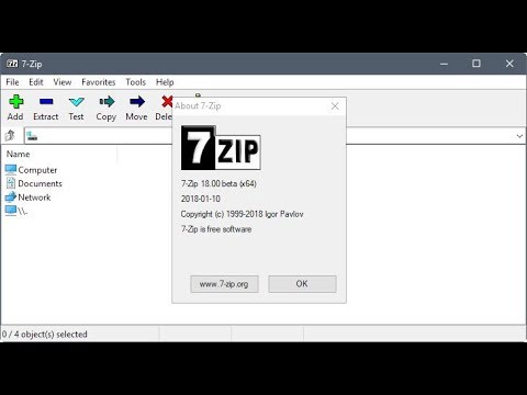 how to open 7zip windows 10
